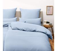 Blumtal Juego de Funda Nórdica de Microfibra Muy Suave y Transpirable - Set de 2 Piezas Funda Edredón Nórdico + 1 Funda de Almohada para Cama de 90, Azul Claro