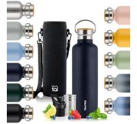 Blumtal Termo 500ml - Botella de Acero Inoxidable de Doble Pared 500ml - Botella isotérmica Libre de BPA 500ml - Botella de Acero Inoxidable 500ml - Botella de té - Deportiva - Azul Oscuro