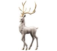 BLWOTMOR Adornos Creativos de Renos, Ligeros, Lujosos, Decoración Moderna de Ciervos para Navidad, Regalos de Escritorio, Escultura de Alce, Decoración del,