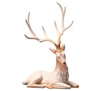 BLWOTMOR Adornos Creativos de Renos, Ligeros, Lujosos, Decoración Moderna de Ciervos para Navidad, Regalos de Escritorio, Escultura de Alce, Decoración del,
