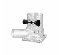 BLWOTMOR Cubierta de Aluminio para Router Base de Protección Carcasa Ajustable Extracción de Polvo Transparente Adaptador Universal Apta para Carpintería Bricolaje, Transparente Grueso W