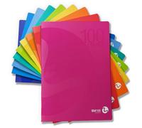 BM BeMore Centus 0101032 - Cuaderno A4 - Rayado 5 mm - Cuadrícula 5 mm sin márgenes para primaria y media - Papel de 100 g/m² - Colores surtidos - Paquete de 12 unidades