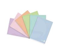 BM BeMore - Centus Pastel - 0122727 - Cuaderno A4 - Rayas C - Rayas con márgenes para 4° y 5° Elemental - Papel 100 g/m² - Colores surtidos - Paquete de 12 unidades