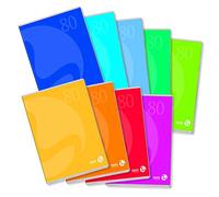 BM BeMore Color 80, 0110594, cuaderno tamaño A4, rayas blancas, papel 80 g/m², colores surtidos, paquete de 12 unidades