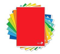 Bm - BeMore - Color Basic 0110608 - Cuaderno A4 - Lineado 4F - Cuadrícula 4 mm con márgenes - Papel 80 g/m² - Colores surtidos - Paquete de 10 unidades