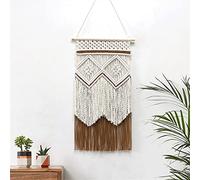 BMIDRUT Tapiz de macramé para colgar, atrapasueños, tejido a mano, bohemio, decoración de pared para el hogar, decoración de pared