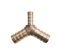 BNGDFDGH 4 5 6 8 10 12 14 16 25mm espiga for manguera Reudcer Y en forma de 3 vías accesorio de tuberías de latón divisor acoplador adaptador conector agua(12-10-12mm,5 pcs)