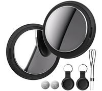 Bnlei Localizador Smart Air Tracker Tag Funciona con Apple Buscar (Solo iOS), Batería de Repuesto Incluida, Rastreador para Llaves, Coche, Bicicleta, Cartera, Perros, Gatos (Negro, Paquete de 2)