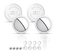 Bnlei Localizador Smart Air Tracker Tag Funciona con Apple Buscar (Solo iOS), Batería de Repuesto Incluida, Bluetooth Rastreador para Llaves, Coche, Bicicleta, Bolso (Blanco, Paquete de 4)