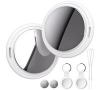 Bnlei Localizador Smart Air Tracker Tag Funciona con Apple Buscar (Solo iOS), Batería de Repuesto Incluida, Rastreador para Llaves, Coche, Bicicleta, Cartera, Perros, Gatos (Blanco, Paquete de 2)