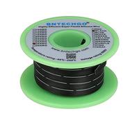 BNTECHGO Cable de cinta de silicona de calibre 28 flexible 6P negro de 20 pies, cable plano de 28 AWG, alambre de cobre estañado trenzado