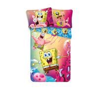 Jerry Fabrics Juego de cama infantil Bob Esponja SBOB19BS049 – 2 unidades 140x200+70x90 cm