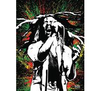 Bob Marley "pintura" Impresión de Lienzo 60 x 80 cm - Canvas Dibujo Bob Marley 60x80
