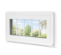 BOBIBAN Ventana de espejo de popa de vinilo de 25,4 x 73,6 cm, ventanas fijas de vidrio de doble panel