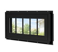 BOBIBAN Ventana de espejo de popa de vinilo de 25,4 x 73,6 cm, ventanas fijas de vidrio de doble panel