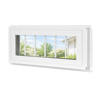 BOBIBAN Ventana de espejo de popa de vinilo de 25,4 x 91,4 cm, ventanas fijas de vidrio de doble panel