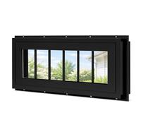 BOBIBAN Ventana de espejo de popa de vinilo de 25,4 x 91,4 cm, ventanas fijas de vidrio de doble panel