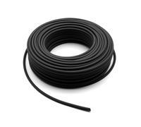Bobina de cable eléctrico unipolar Alcapower 1x6 mm2 50 m negro, 1500 V CC, resistencia 3,39 Ohm/km, ideal para sistemas fotovoltaicos e industriales.