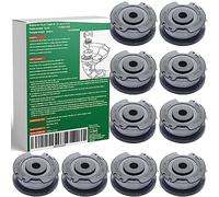Bobina de desbrozadora para cortabordes Bosch - 10 piezas recortadora bobina F016800569 compatible con cortabordes Bosch batería EasyGrassCut - Bobina de hilo Ø 1,6 mm x 4,8 m (10 bobinas de repuesto