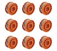 Bobina de línea de recortadora de 10 pies de 1,6 mm de repuesto para WORX WG150 WG151, S1825CT S3630CT, y para Allister MGTP 18Li, CGT36LA1 CG18LA1 GT-250/18-D (9 piezas)