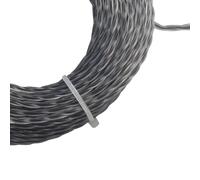 Bobina de línea de recortadora de césped reforzada con núcleo para cortadores de cepillo eléctricos, para cuerda de nailon de 2 a 3 mm de diámetro, 15 m de longitud por rollo, paquete de 2 recambios