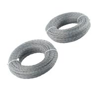 Bobina de línea de recortadora de césped reforzada con núcleo para cortadores de cepillo eléctricos, para cuerda de nailon de 2 a 3 mm de diámetro, 15 m de longitud por rollo, paquete de 2 recambios