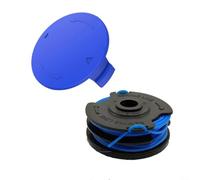 Bobina de recortadora de césped compatible con modelos inalámbricos Black Decker de 40 V, doble carrete de alimentación automática, hilo de nailon azul de 1,65 mm de diámetro