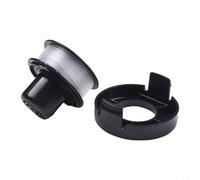 Bobina de repuesto con tapa e hilo para Black & Decker GL250 GL310 GL360 para desbrozadora de césped, resistente ABS+nailon, accesorios para fácil montaje, cabezal duradero para el cuidado del jardín