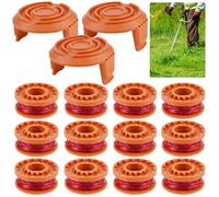 Bobina de repuesto para desbrozadora, funciona con Worx todos 20 V, bobina de hilo para cortacésped, bobina de repuesto modelo WA0010 de 1,65 mm de diámetro, 3 m de longitud (12 bobinas de repuesto +