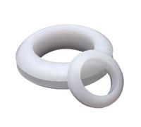 Bobina de roscado de Cable y alambre de dos caras, tubo Circular de goma, hebilla de bucle, tubería de agua potable for anillo de sellado de protección(Withe,HS-19-20MM_10 PCS)