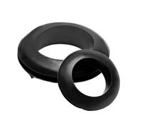 Bobina de roscado de Cable y alambre de dos caras, tubo Circular de goma, hebilla de bucle, tubería de agua potable for anillo de sellado de protección(Black,HS-16MM_50 PCS)