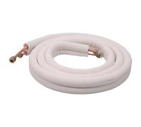 Bobina de tubo de cobre for aire acondicionado, 2M/3M/4 metros, 1/4 '', 3/8", 5/8", 1/2", tubo de extensión de refrigerante aislado de espuma con tuercas (Color : For 6x10 1HP AC, Size : 2meter)
