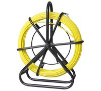 Bobina espiral para cable de fibra óptica, 6 x 50 metros, con soporte de acero y freno