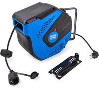 Bobina retráctil automática profesional con cable eléctrico, 3 x 1,5 mm, grado de protección IP34, 20 metros, marca HBM Machines, Holanda