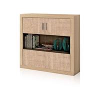 Bodeguero nuka 2 puertas tofe - textil 110 x 110 x 34,6 cm