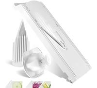 Börner Cortador de Verduras V3 (Set Básico) • Mandolina para cortar Rodajas en 3 Grosores • Cortadora Ajustable • Con Pies de Goma y Cuchilla forma V de Acero Inoxidable • Color: Blanco