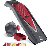 Börner Cortador de Verduras Vital (Set Básico) • Mandolina con Cuchilla en forma V y Función de Aderezo • Cortadora de Verduras y Frutas • Para Cortar Rodajas en 4 Diferentes Grosores
