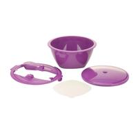 Börner Multimaker + Multiplate: Bol para ensalada con tapa, apto para cocinar al vapor. Recipiente hermético al vacío, color: violeta