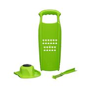 Börner Rösti PowerLine Set de Rallador de Patatas (3 piezas) • Rallador + Protector de Dedos y Pelador para Rösti Suizo o Tortitas de Calabacín • Ideal para Patatas Crudas y más (Verde)