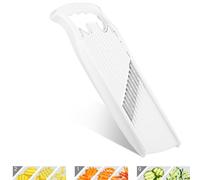Börner Welle-Waffel PowerLine Cortador Ondulado - Ondas & Rejilla - Blanco | Para Patatas Rejilla & Fritas Onduladas - 3 Diseños - Onda 7,5 mm & Rejilla 6 mm - Cuchillas Inox - Sin BPA - Made in Germany