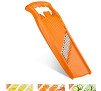 Börner Welle-Waffel PowerLine Cortador Ondulado - Ondas & Rejilla - Naranja | Para Patatas Rejilla & Fritas Onduladas - 3 Diseños - Onda 7,5 mm & Rejilla 6 mm - Cuchillas Inox - Sin BPA - Made in Germany