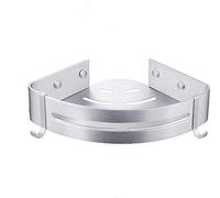 Bogeer Estante de Ducha sin perforación, Estante de Esquina de baño, Cesta de Almacenamiento de Aluminio con Ganchos, Bandeja de Ducha para Ducha, Organizador de Ducha (una Capa)