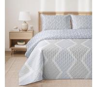 BOHEME | Colcha Estampada Reversible Azura Azul para Cama de 180 | Ligera, Transpirable y de Secado Rápido | 270x270 cm | Ideal para Entretiempo