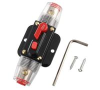 BOJACK 100A cortacircuitos de interruptor portafusibles en línea para circuito de audio Inline del coche, 12V-24V DC Interruptor de Ajuste Manual En Línea de Circuito Automático Interruptor Fusible
