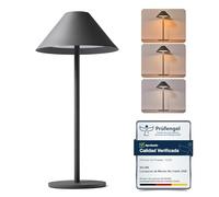 Bojim Lamparas de Mesita de Noche Mesa Sin Cable, Lámparas LED Recargable con USB Inalambrica, Lamps Luz Tactil Table de Bateria, Candeeiro para Exterior Portatil Interior, IP54, Metal, Gris