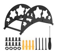 BOJIUKEJI 1 Pieza Soporte Manguera Jardin Lluvia, Soporte de Pared para Manguera de Jardín, Organizador Ganchos Metálicos para Garaje Tuberías Cables de Extensión y Mangueras Colgador
