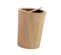 BOKIOESDE Basurero de para Madera con Tapa, para Reciclaje en baños, cocinas, Salones y Casas de huéspedes. Papelera Redonda para baño y Sala de Estar.