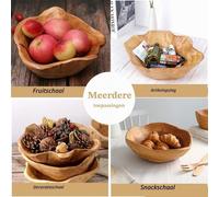 Bol de frutas de madera, diseño irregular, de 20 a 24 cm, para la cocina