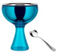Bol de helado BIG LOVE, con cuchara, azul, Alessi