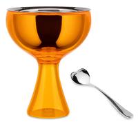Bol de helado BIG LOVE, con cuchara, naranja, Alessi